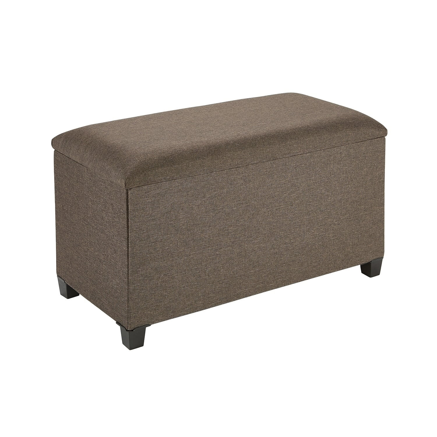 Brown Microsuede Fabric Easy Transformation for Extra Storage Fresh Home Elements FHE 30” Folding Ottoman Bench Seating and Foot Rest Guests 30 x 15 x 15 Family