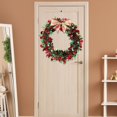 thumbnail image 2 of Colorful Wool Strip Rattan Ring Hanging Handmade Christmas Color Strip Wreath Decorative Large Christmas Decoration Wreath, 2 of 5