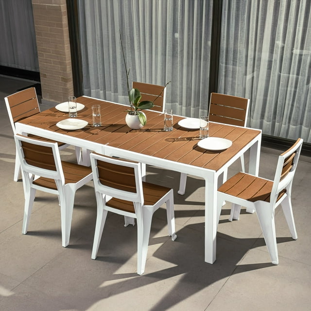 Comedor Exterior Jardin Terraza 6 Puestos Caramelo