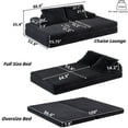 thumbnail image 3 of Modern Chenille Fabric Foldable and Multi-Functional Futon Sofa Bed, Dark Grey, 3 of 10