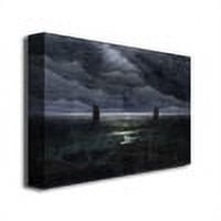 Trademark Fine Art "Sea Shore In Moonlight" Canvas Wall Art by Caspar Friedrich
