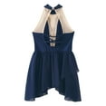 thumbnail image 6 of inhzoy Kids Girls  Figure Ice Skating Dress Leotard Halter Neck Lyrical Ballet Dancewear,Sizes 6-16 Navy Blue 12, 6 of 9
