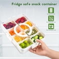 thumbnail image 4 of Design Ribbed Snackle Box Container Snack Container Divided Serving Tr..., 4 of 8
