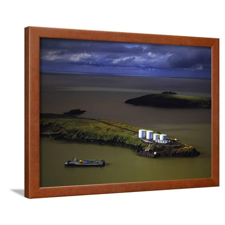 The Summer Fuel Barge Making its Delivery at St. Michaels in Western Alaska Framed Print Wall Art By Paul Andrew (Best Delivery St Paul)