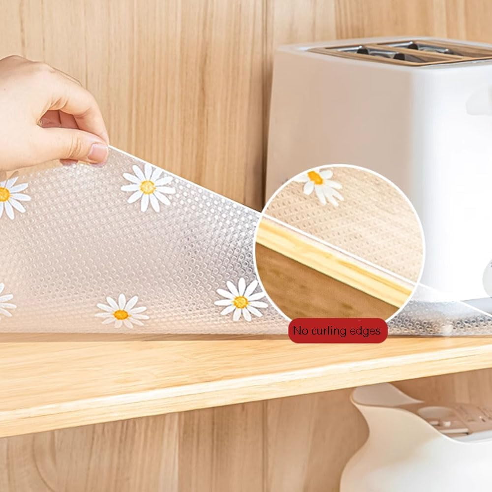 Easy Tear Perforated Drawer Liner Kitchen, No Cut Shelf Liners for Drawers Tearable, Waterproof Shelf Paper & Drawers Liner Non Adhesive, Easy to Use, for Refrigerator/Shelves