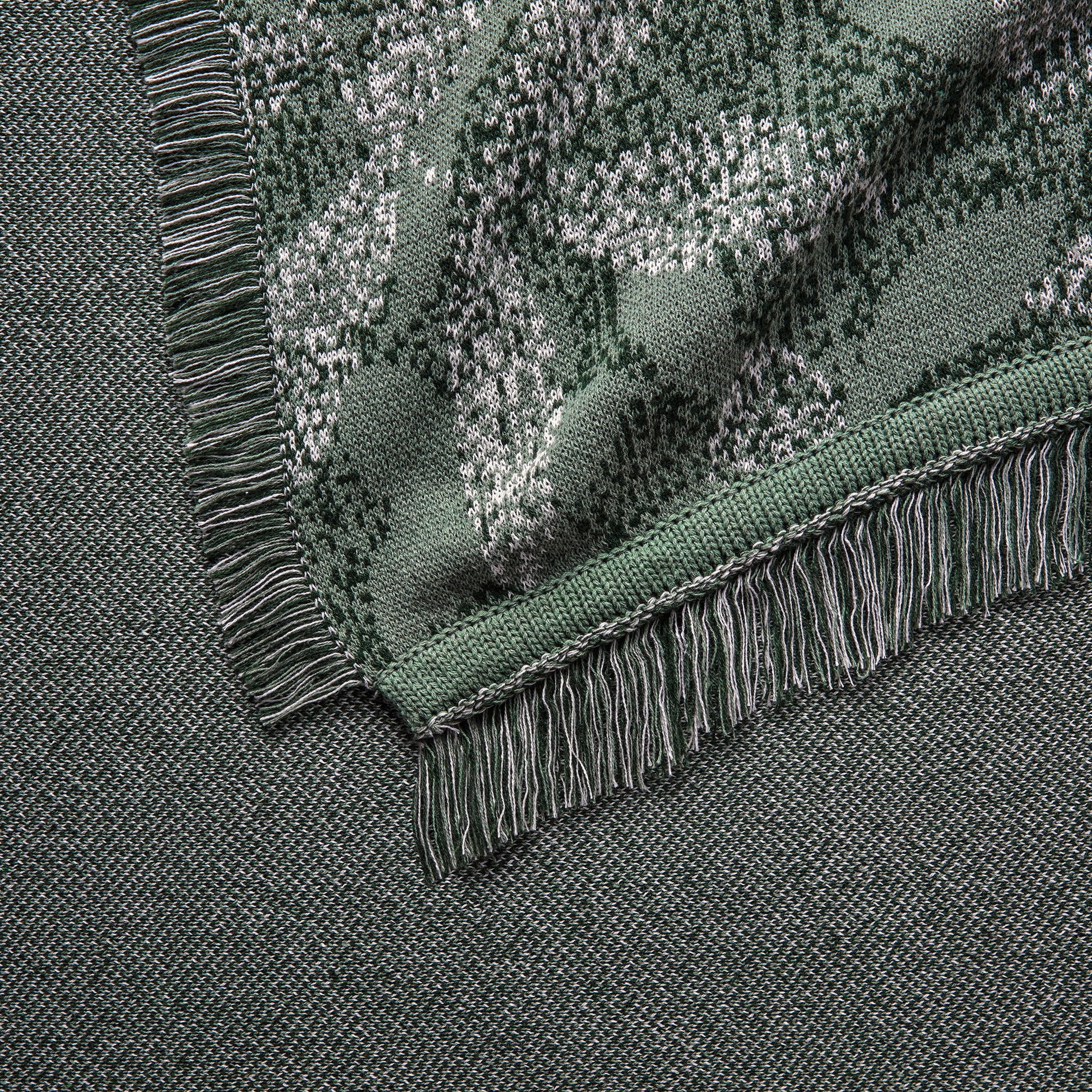 Mainstays Rustic Designs Green Brier Dot Botanical Cotton Blend Jacquard Knit Tapestry Throw, 50" x (图4)
