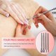 thumbnail image 1 of 4 Pcs Manicure Manicure Tool Steel Push 4 Piece Set Nail Care Manicure Pedicure, 1 of 5