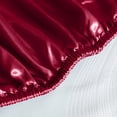 thumbnail image 5 of Heavyweight Satin Fitted Sheet Only, Luxury Silky Fitted Sheet Ultra Soft Deep Pocket Bottom Sheet, Wrinkle & Fade Resistant(KING,Wine), 5 of 7