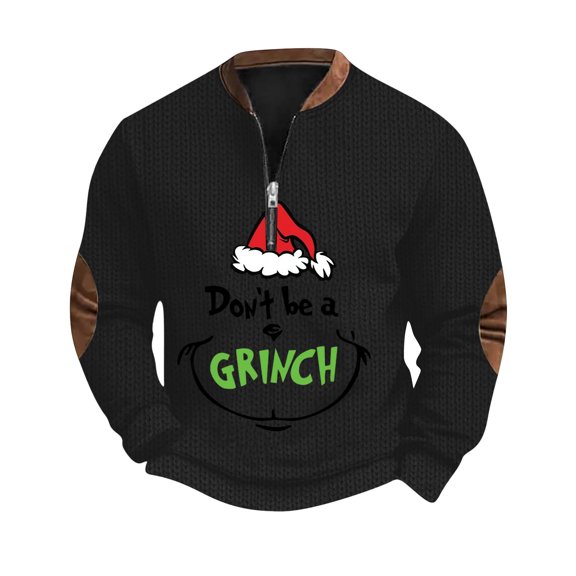 Christmas Tee Shirt Mens Funny Christmas Sweatshirts Black XXXL