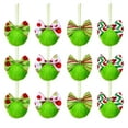 thumbnail image 2 of CREATITOY Christmas Tree Ornament Ball 2.36 Inch Green Bow Christmas Decorations for Xmas Holiday Home Party Supplies Festive Gift, 2 of 9