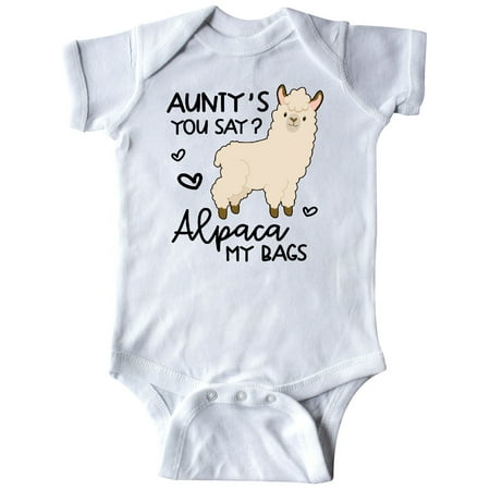 

Inktastic Aunty s You Say Alpaca My Bags Gift Baby Boy or Baby Girl Bodysuit
