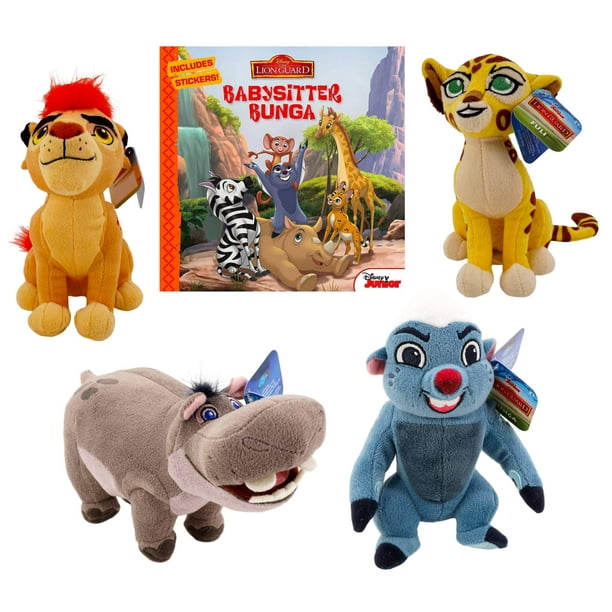 Disney Lion Guard Plush Toy Bundle (Kion, Fuli, Bunga and Beshte, 6 to 9 in Tall) with