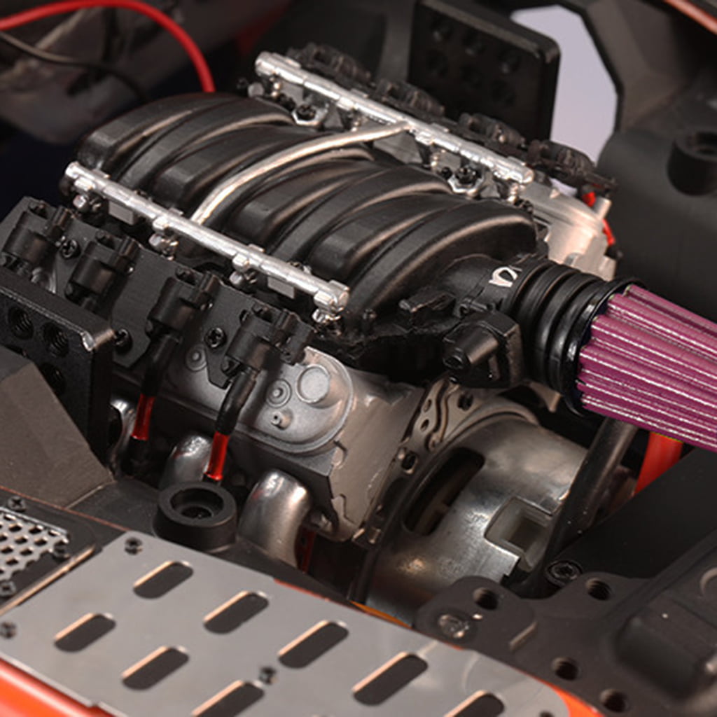 DJC-0641 6.2L Simulation Cover Engine Radiator Motor Fan for 1/10 RC Car Parts 