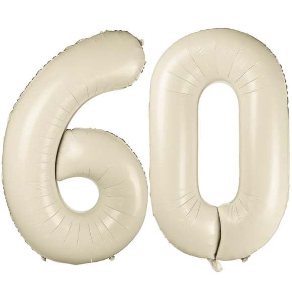 Globo LVMOQIQIU, 40 cm, blanco, número 60, blanco crema, 2 unidades