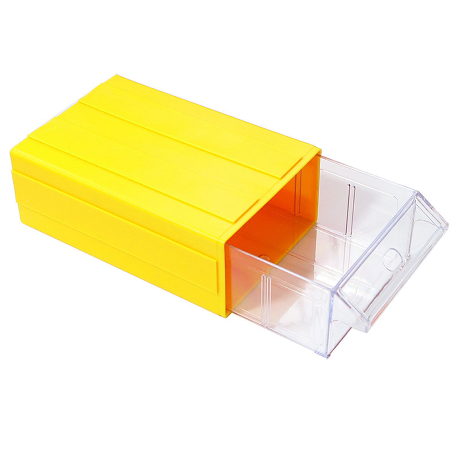 Xinhuadsh Diamond Painting Storage Case Drawer Design 1 Set Tidy-keeping Nail Art Storage Box Dust-proof Useful Craft Tool, Size: Round, Yellow