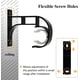 thumbnail image 5 of Soporte para barra de cortina de techo YONGSHENG negros paquete de 2, 5 of 5