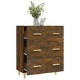 thumbnail image 5 of vidaXL Sideboard Smoked Oak 70x34x90 cm Engineered Wood, 5 of 5