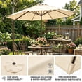 thumbnail image 3 of Outdoor Patio Umbrella Replacement Canopy 7.5ft/9ft/10ft/11ft 6/8 Ribs, Cantilever Offset Patio Umbrella Fabric Cover Resistant Waterproof Shade for Table Pool, 3 of 7