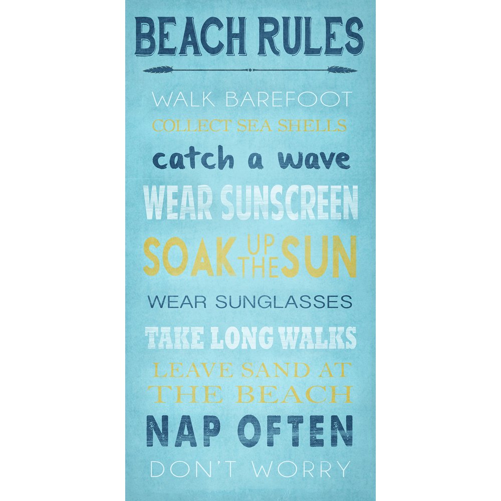 Beach Rules Wall Art