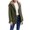 Army Green, variant on Women's Plush Winter Coat Hooded Long Warm Jacket Medium Length Thick Fleece Outerwear