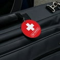 thumbnail image 5 of Ski Patrol with Cross Round Luggage ID Tag Card Suitcase Carry-On, 5 of 7