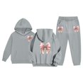 thumbnail image 5 of Preppy Trendy Cheetah Print Bow Hoodie & Sweatshirt - 2 Piece Fall Outfit for Teen Girls, 5 of 7