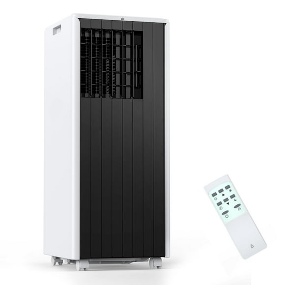Aire acondicionado con refrigeración mejorada, control remoto de aire acondicionado portátil, pantalla táctil LED, control remoto, 8000 BTU enfría hasta 350 pies cuadrados, 3 en 1.