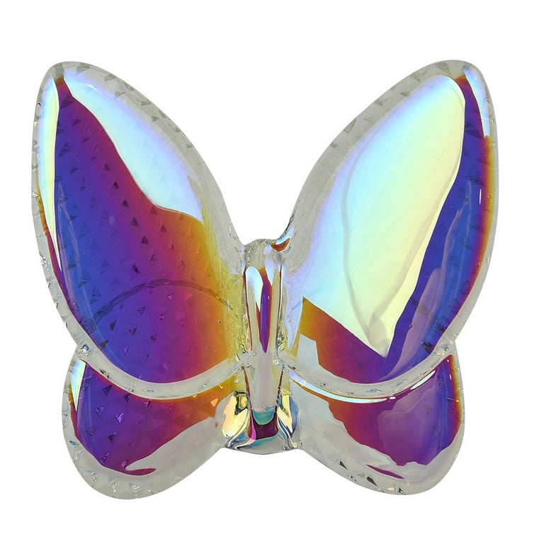 Gerich Crystal Flying Butterfly Glass Lucky Butterfly Ornament Vibrantly  Home Decor Pink 