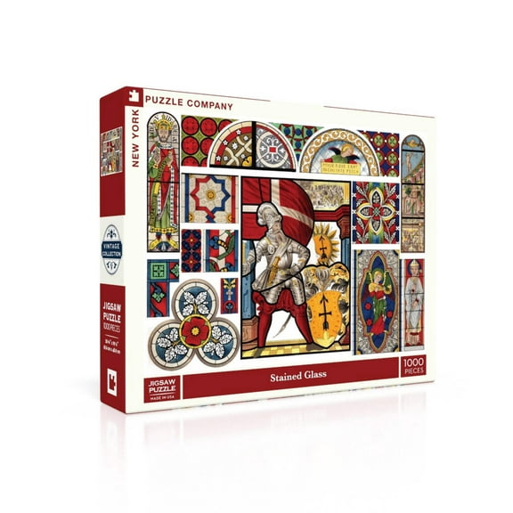 New York Puzzle Company Stained Glass 1000 Piece Jigsaw Puzzle