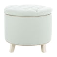 thumbnail image 3 of SAFAVIEH Amelia Tufted Storage Ottoman Robins Egg Blue, 3 of 8