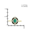 thumbnail image 2 of JewelersClub Emerald Ring Birthstone Jewelry – 0.33 Carat Emerald 14K Gold Plated Silver Ring Jewelry with Black & White Diamond Accent – Gemstone Rings with Hypoallergenic 14K Gold Plated Silver, 2 of 4