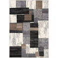 thumbnail image 3 of 7â€™ x 9â€™ Brown Distressed Geometric Area Rug, 3 of 5