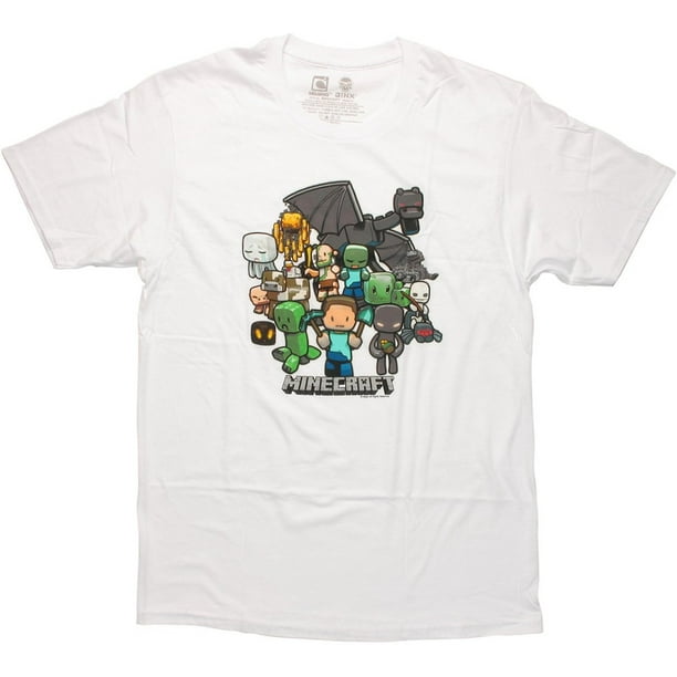 Minecraft Group White T-Shirt Walmart.com