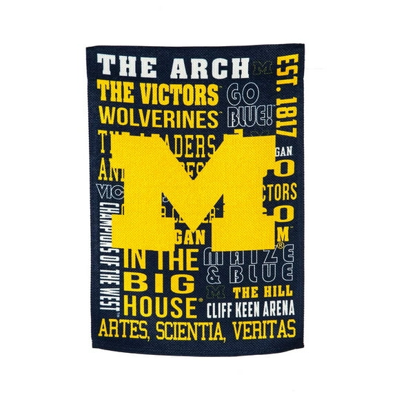 Team Sports America U of Michigan Fan Rules Garden Flag - 13 x 18 Inches