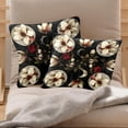 thumbnail image 2 of Pack of 2 Moon Phase Floral Throw Pillow Covers 20x20 Inch, Square Farmhouse Pillowcase, Velvet Cushion Case for Sofa Bedroom Home Decor, 2 of 7