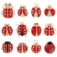 thumbnail image 4 of SWETRACE 12Pcs Ladybug Decorations Brooches Pins Assorted Color Round For Women Ladies Parties Proms, 4 of 8