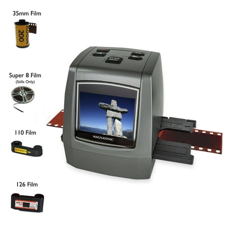 Magnasonic All-In-One High Resolution 22MP Film Scanner, Converts Film, Slides and Negatives, Vibrant 2.4” LCD Screen