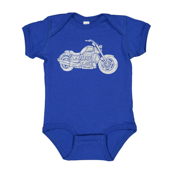 Inktastic Distressed Motorcycle Boys or Girls Baby Bodysuit