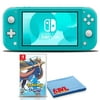 Nintendo Switch Lite (Turquoise) Bundle with Pokemon Sword and 6Ave Fiber Cloth