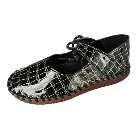 

Women s Large Size Handmade Sewn Soft Sole Casual Single Shoes