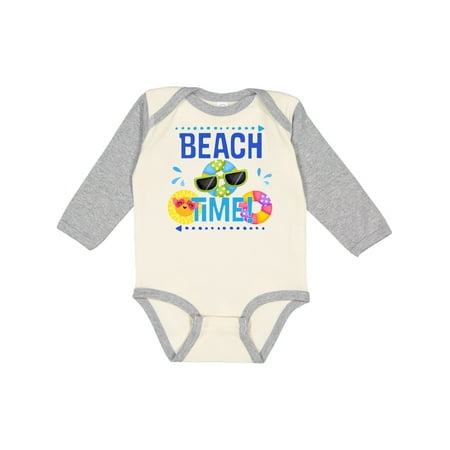 

Inktastic Beach Time Summer Vacation Trip Boys or Girls Long Sleeve Baby Bodysuit