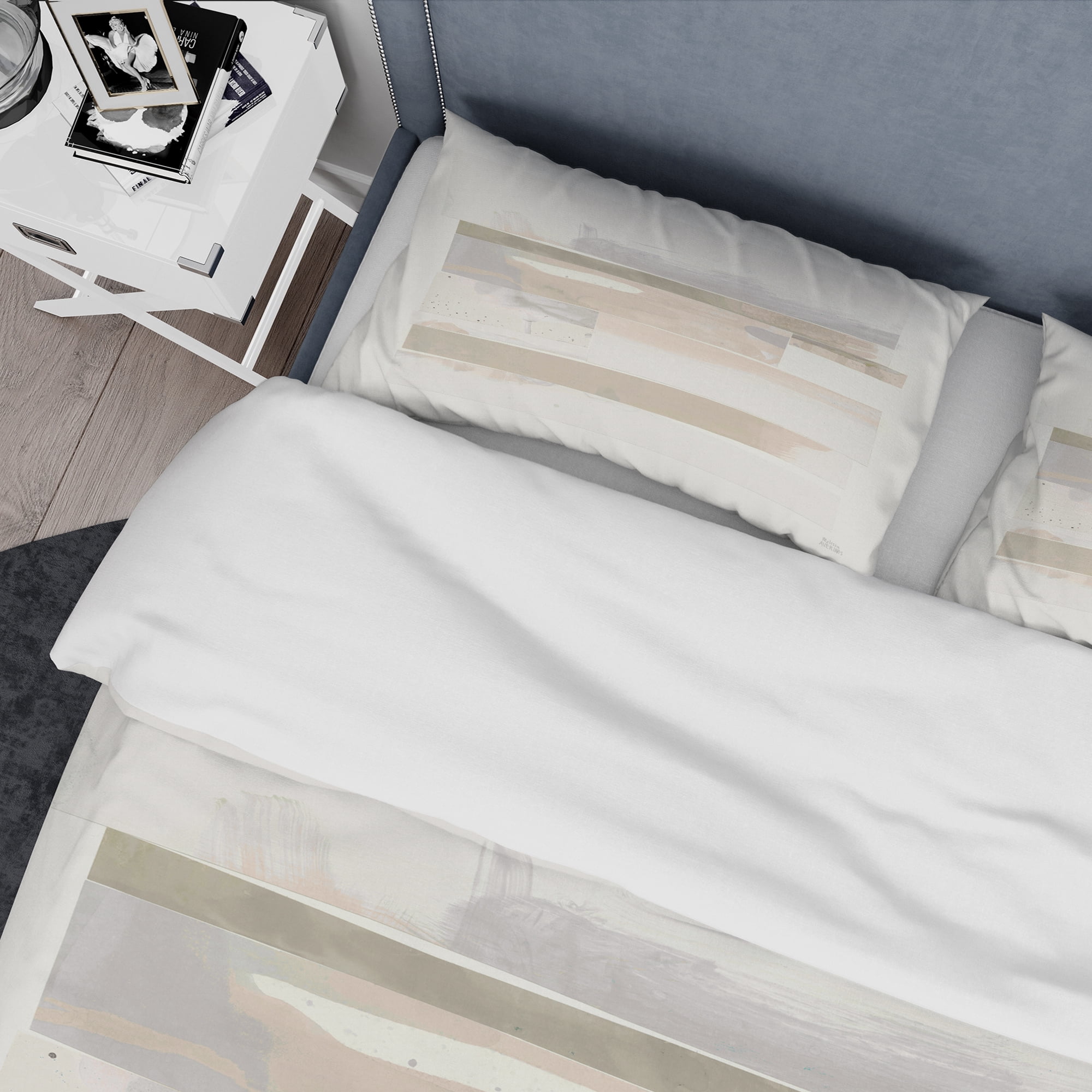 Designart 'Geometric Neutral Form IV' Geometric Duvet Cover Set