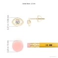 thumbnail image 2 of ANGARA Natural Diamond Evil Eye Stud Earrings in 14K Yellow Gold for Women (Size-2.2mm| Color-I-J| Clarity-I1-I2) | April Birthstone, Anniversary, Jewelry Gift for Women | Natural Diamond Earrings, 2 of 6