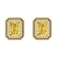 thumbnail image 3 of 2.44 ct Screw-Back Stud Earrings for Women | 7x5mm Emerald Cut Natural Citrine | 14K Yellow Gold, 3 of 5