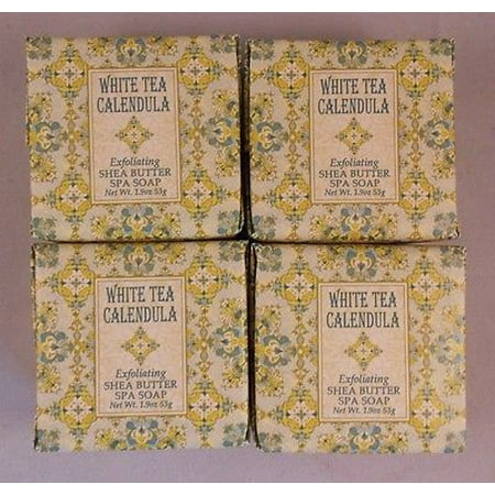 Greenwich Bay Shea Butter Luxury Spa Soap, 1.9 oz Bars, Set of 4 - White Tea