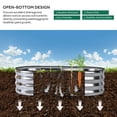 thumbnail image 4 of 4 x 2 x 1ft Galvanized Metal Raised Garden Bed,Oval Steel Planter Boxes Kit with Open Bottom for Vegetables, Herbs, Flowers,Weather-resistant and Rust-Proof, 4 of 9