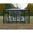 thumbnail image 4 of Palram - Canopia Ledro 10' x 14' Enclosed Gazebo - Gray/Clear with screen doors, 4 of 12