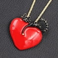 thumbnail image 2 of QQTDFG Multi-color Enamel Big Love Heart Cat Kitten Pendant Necklace/Brooch Pin 3 Color-Black, 2 of 4