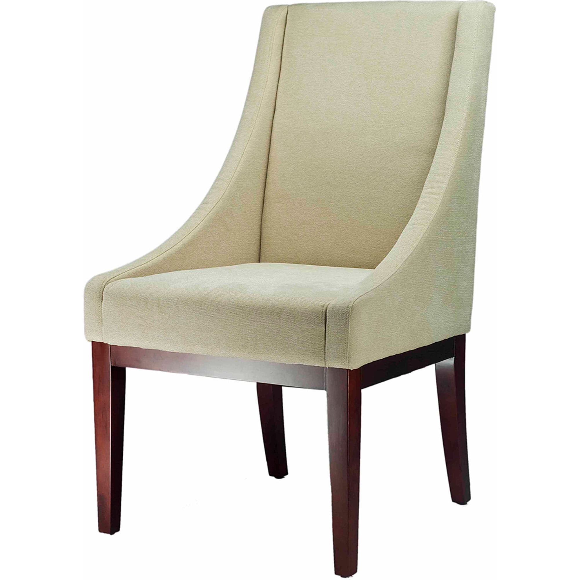 SAFAVIEH Traditional Solid Glam Sloping Armchair, Natural Cream