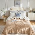 thumbnail image 6 of ROSEKIND Ultra Soft Cozy Faux Fur Throw Blanket, Fuzzy Plush Thick Bubble Blanket| Brown|60x80inch, 6 of 6